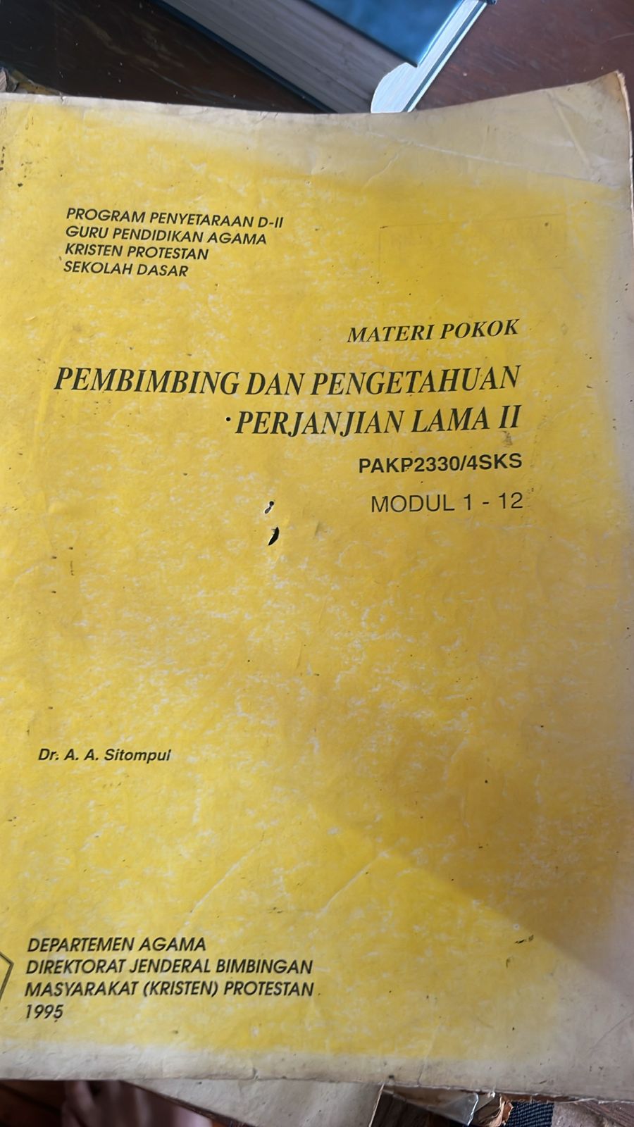 Cover buku MATERI POKOK PEMBIMBING DAN PENGETAHUAN PERJANJIAN II
