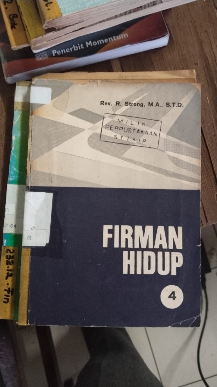 Cover buku FIRMAN HIDUP