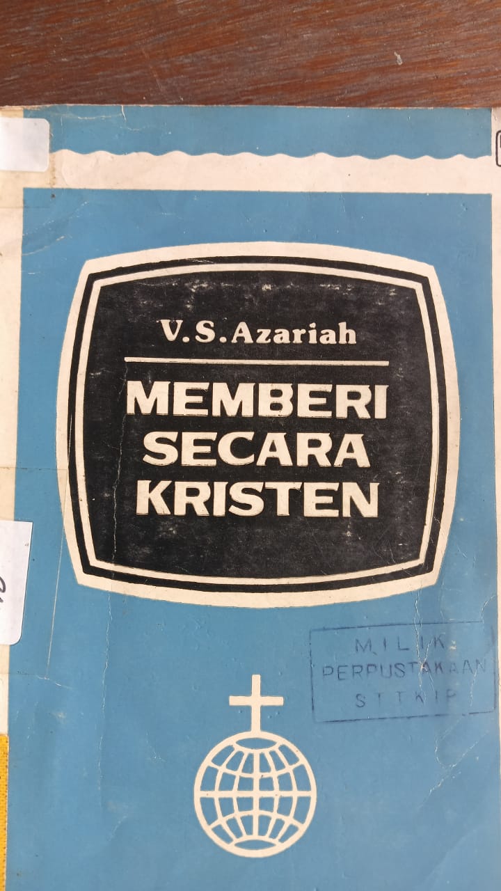 Cover buku Memberi secara kristen