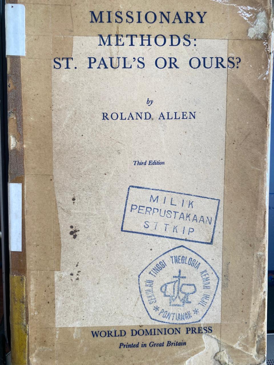 Cover buku Missionary Methods: ST. Paul's Or Ours?