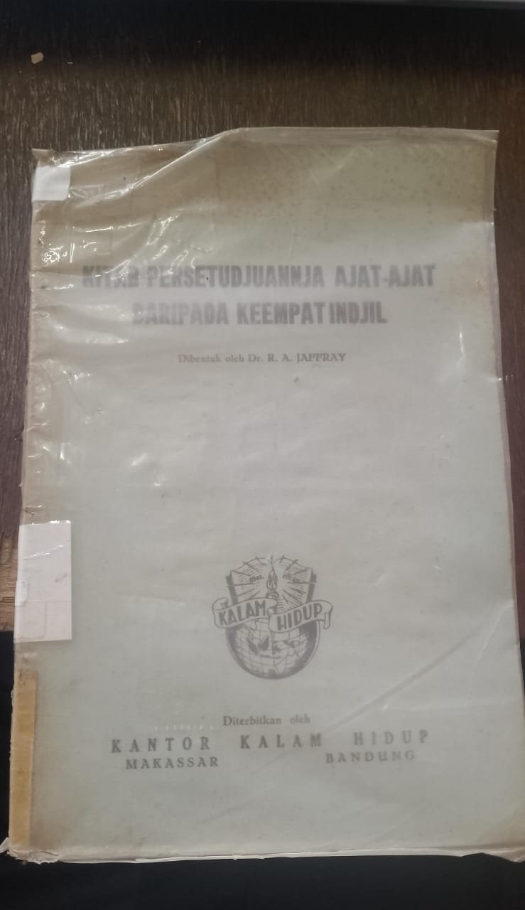 Cover buku KITAB PERSETUDJUANNJA AJAT-AJAT DARIPADA KEEMPAT INJIL