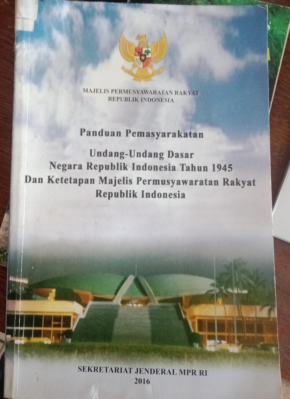 Cover buku PANDUAN PEMASYARAKATAN UNDANG-UNDANG DASAR NEGARA REPUBLIK INDONESIA TAHUN 1945 DAN KETETAPAN MAJELIS PERMUSYAWARATAN RAKYAT REPUBLIK INDONESIA