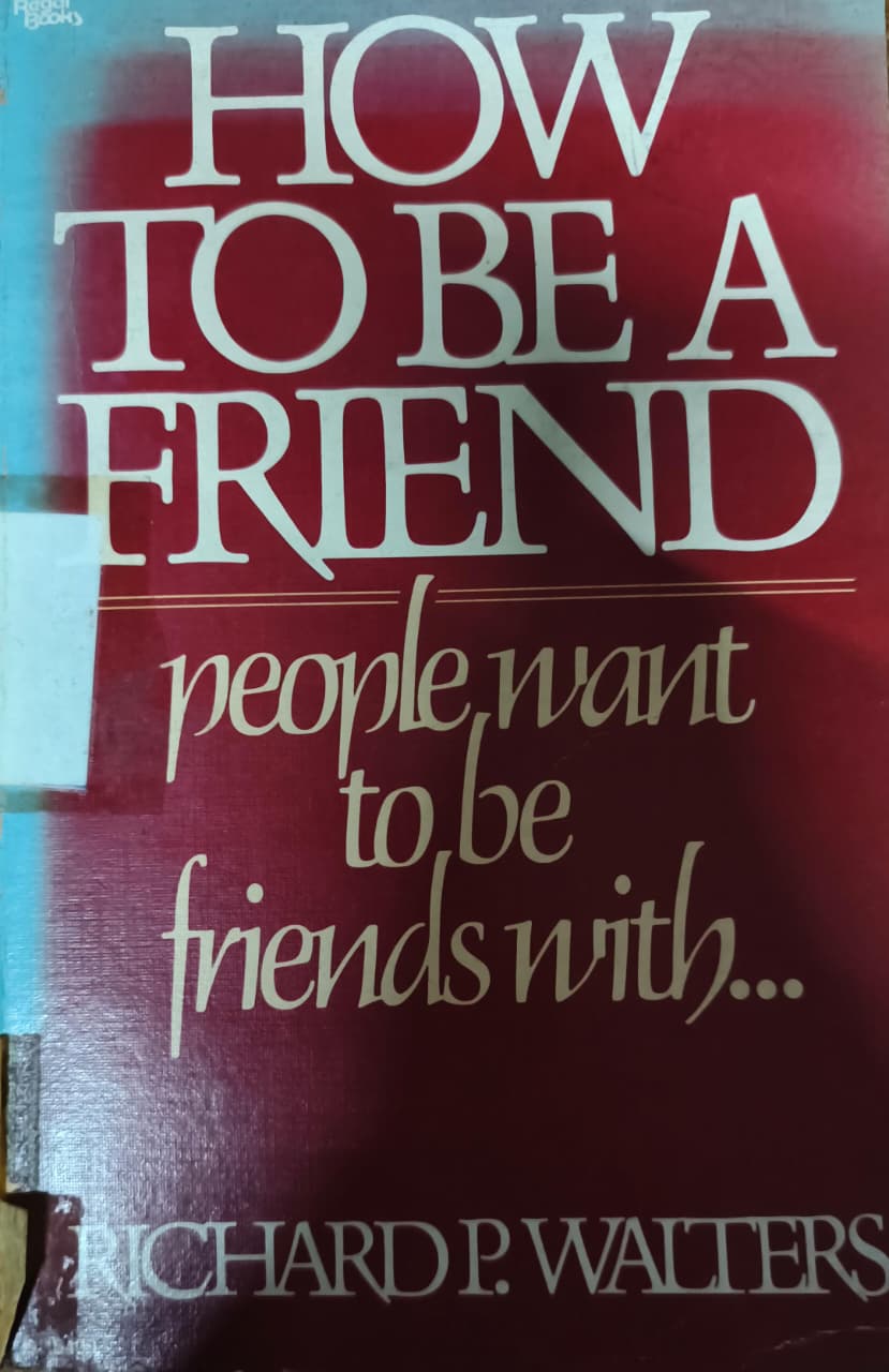 Cover buku HOW TO BE A FRIEND