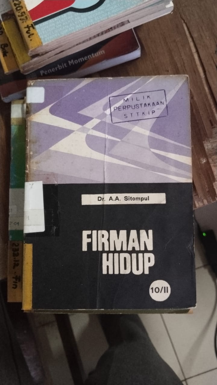 Cover buku FIRMAN HIDUP