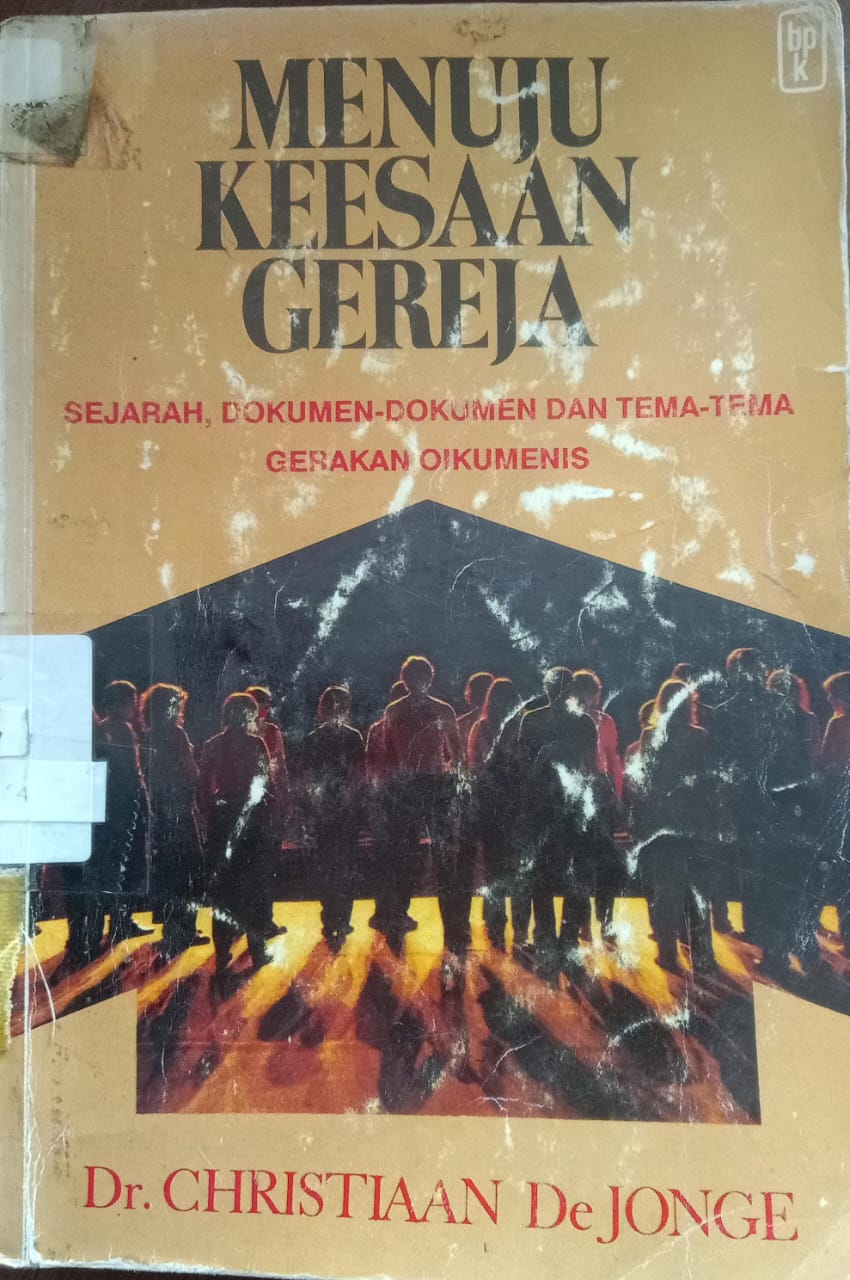 Cover buku MENUJU KEESAAN GEREJA