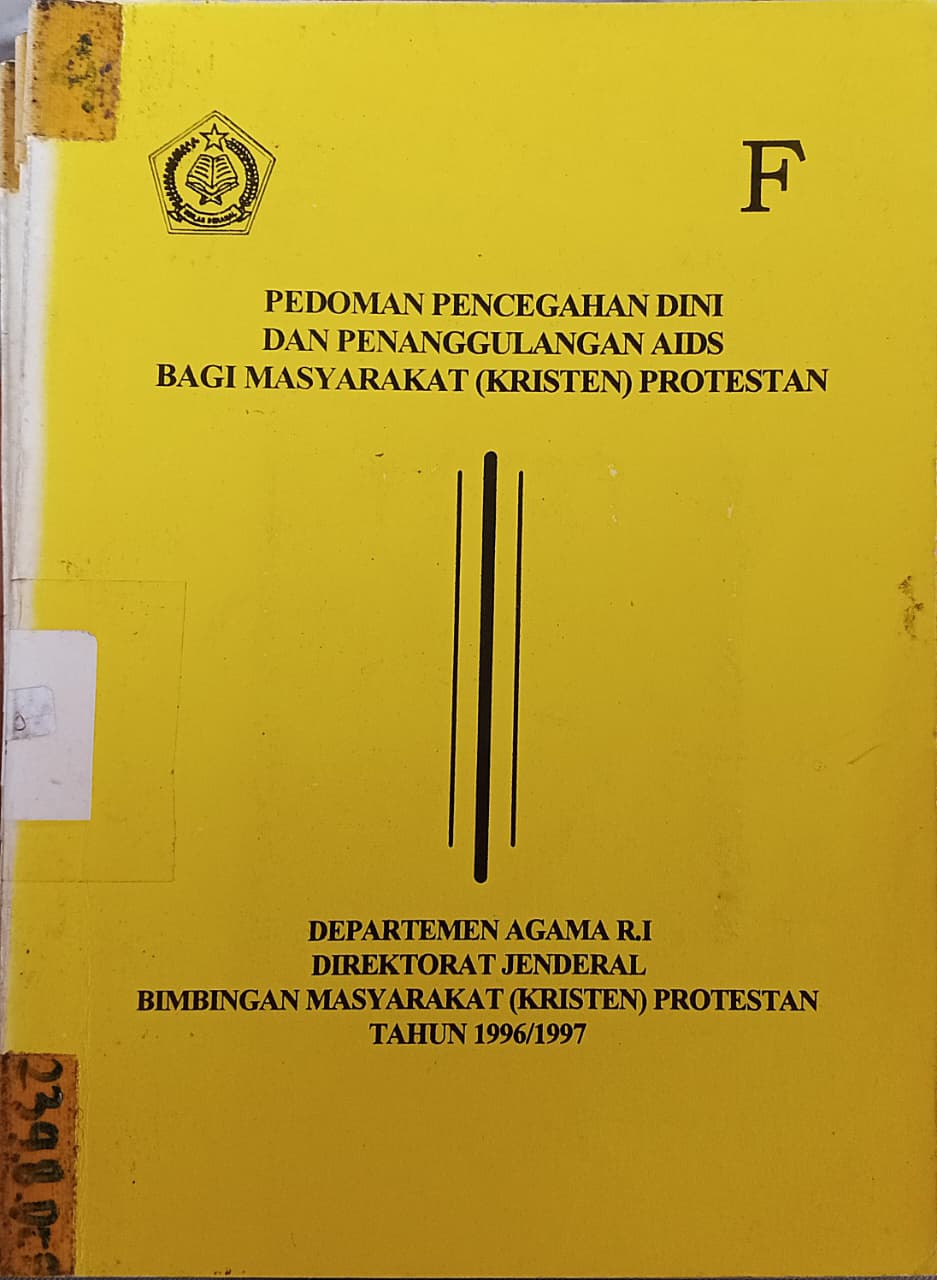 Cover buku PEDOMAN PENCEGAHAN DINI  DAN PENANGGULANGAN AIDS BAGI MASYARAKAT (KRISTEN) PROTESTAN