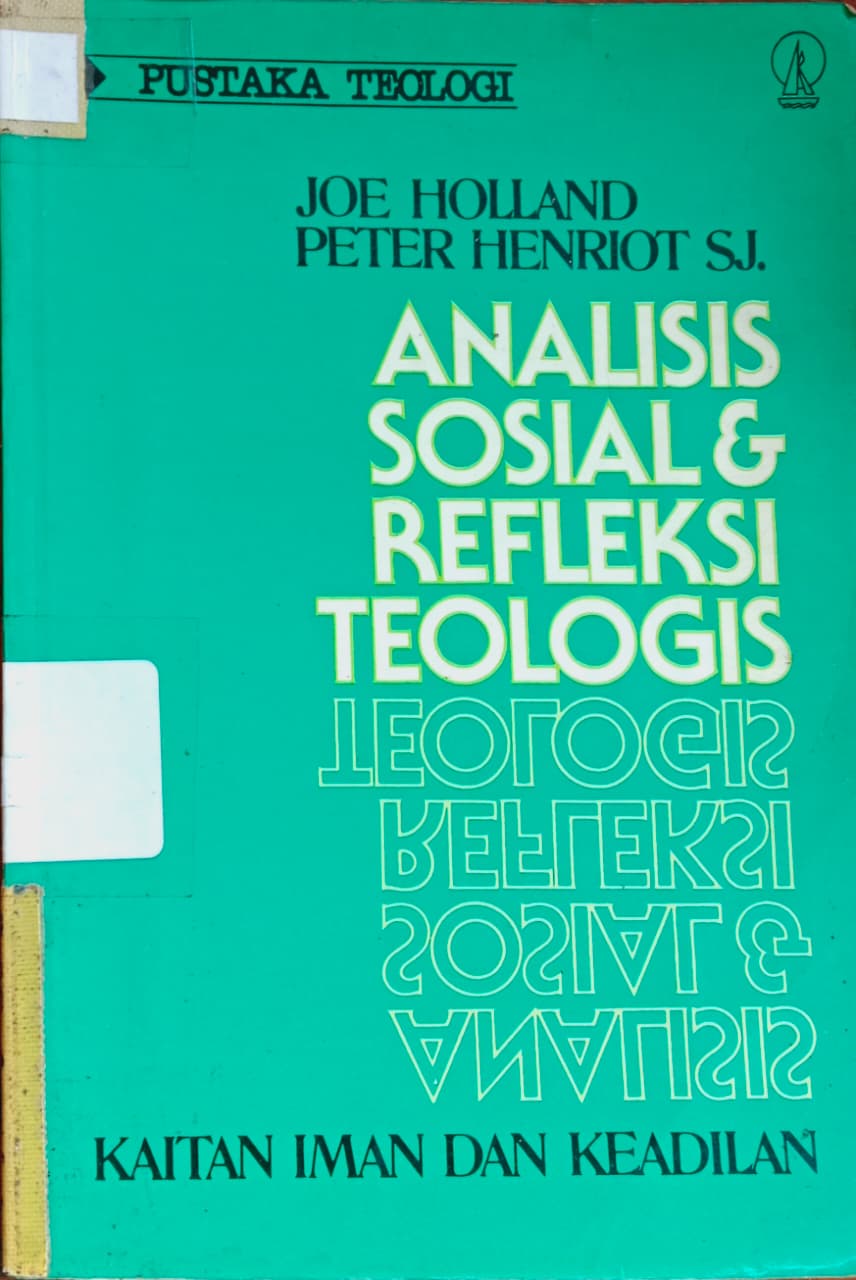 Cover buku ANALISIS SOSIAL DAN & REFLEKSI TEOLOGIS