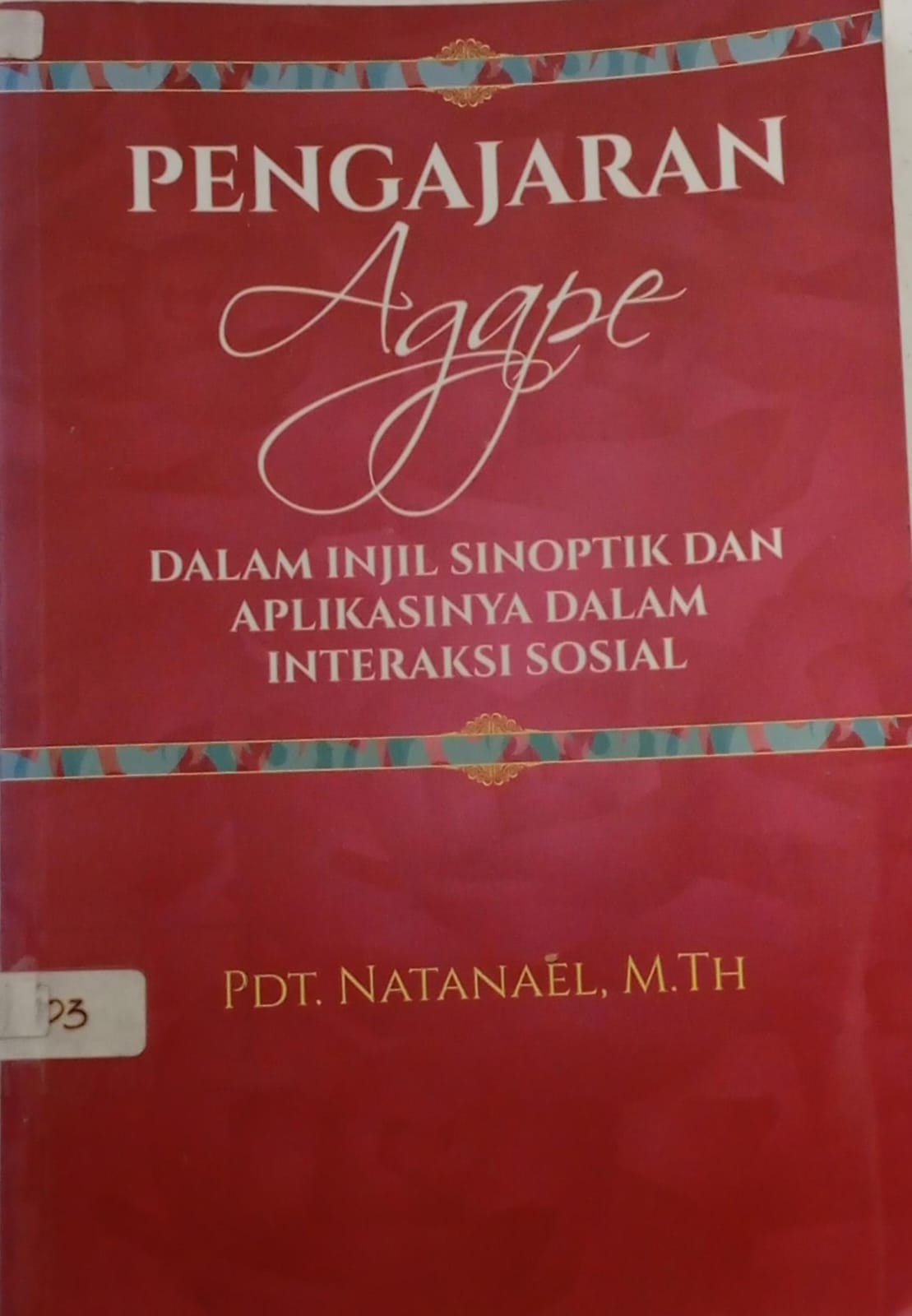 Cover buku Pengajaran Agape