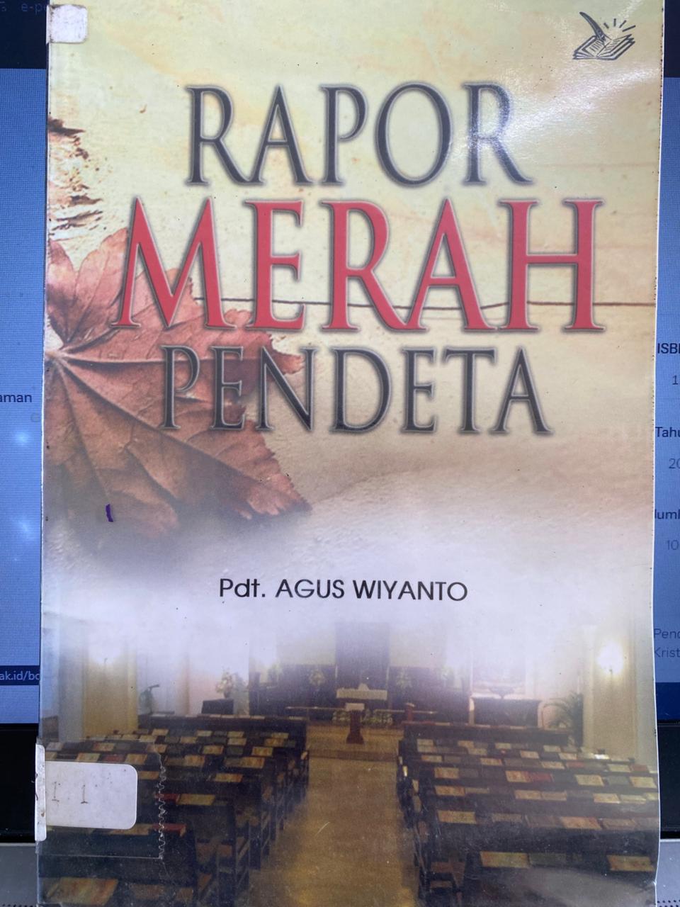 Cover buku Rapor Merah Pendeta