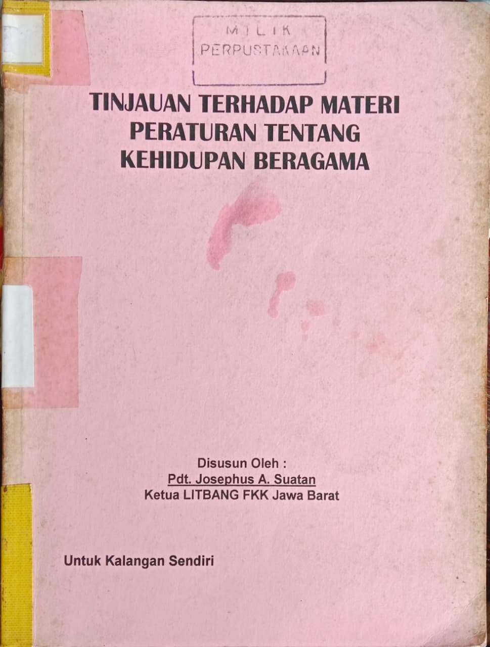 Cover buku TINJAUAN TERHADAP MATERI PERATURAN TENTANG KEHIDUPAN BERAGAMA