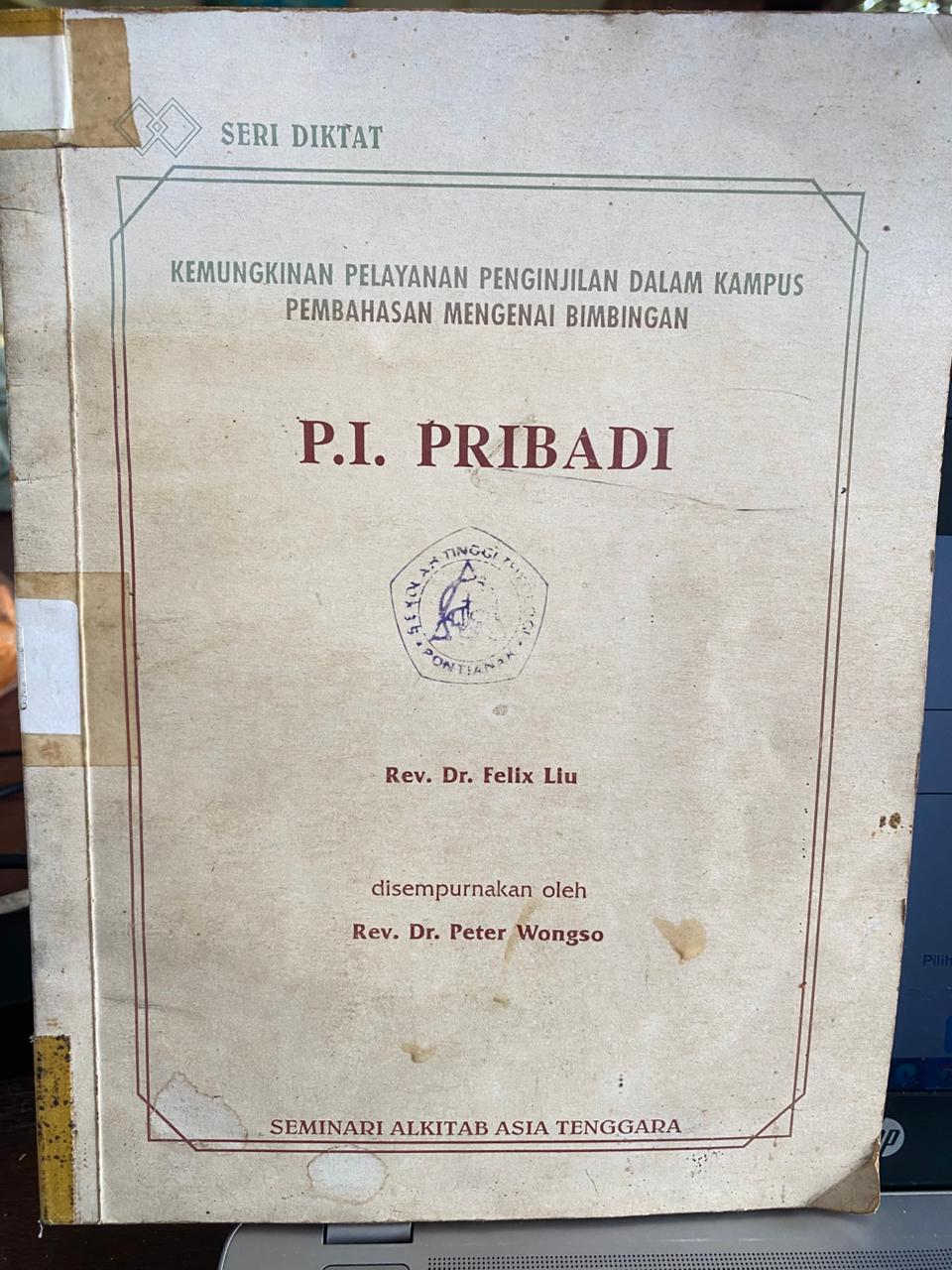 Cover buku P.I Pribadi