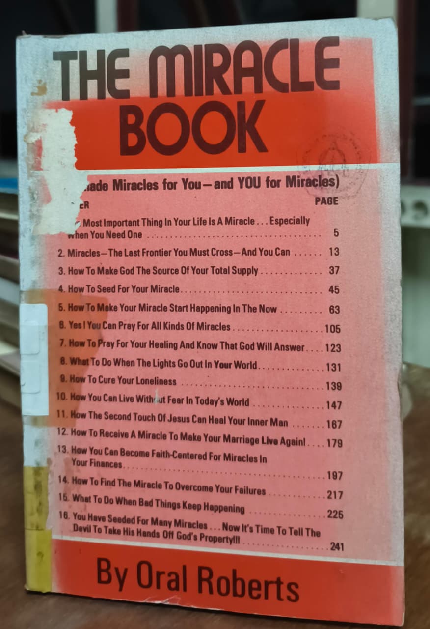 Cover buku THE MIRECLE BOOK