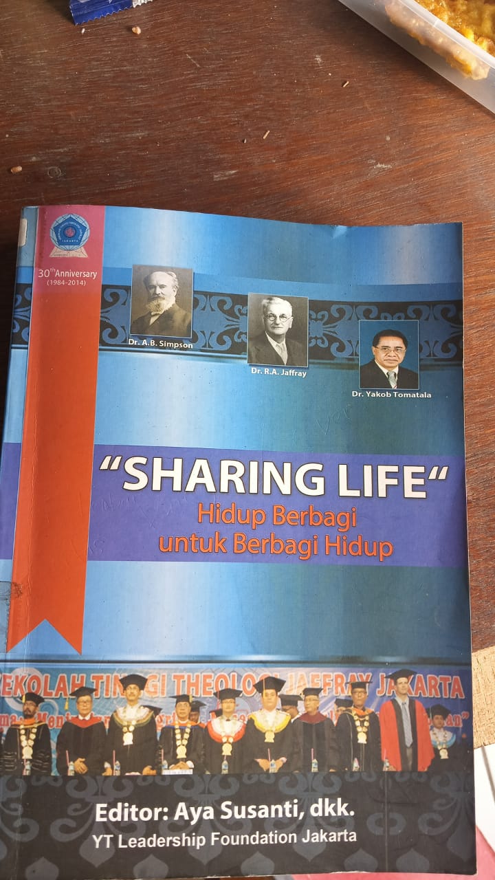 Cover buku "Sharing life" Hidup berbagi untuk berbagi hidup