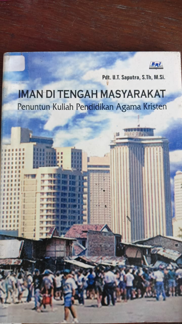Cover buku Iman di tengah masyarakat penuntun kuliah pendidikan Agama Kristen