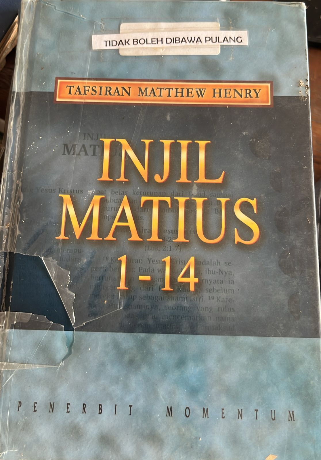 Cover buku INJIL MATIUS 1-14