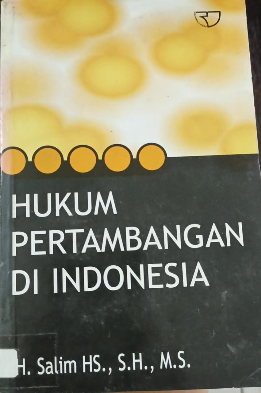 Cover buku Hukum Pertambangan Di Indonesia